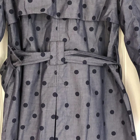 Banana Republic Woman’s Chambray Polka Dot Classic Trench Coat Small Bel… - Picture 10 of 11